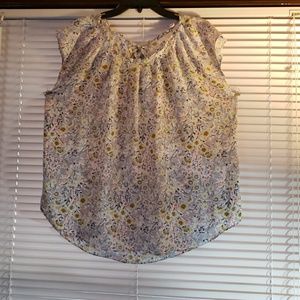 Laurwn Conrad sz XL cap slv blouse w tie neck